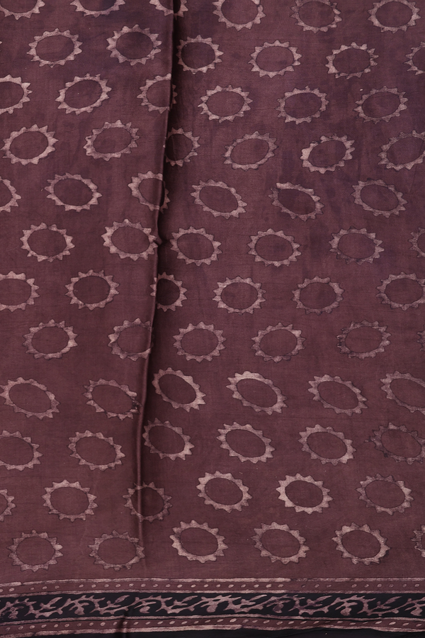 Modal Silk Saree In Rust Red With Allover Design