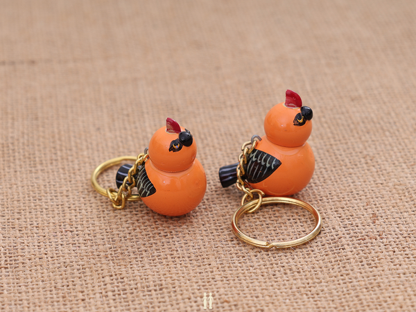 Handicraft Birds Set Of 4 Wooden Key Chain