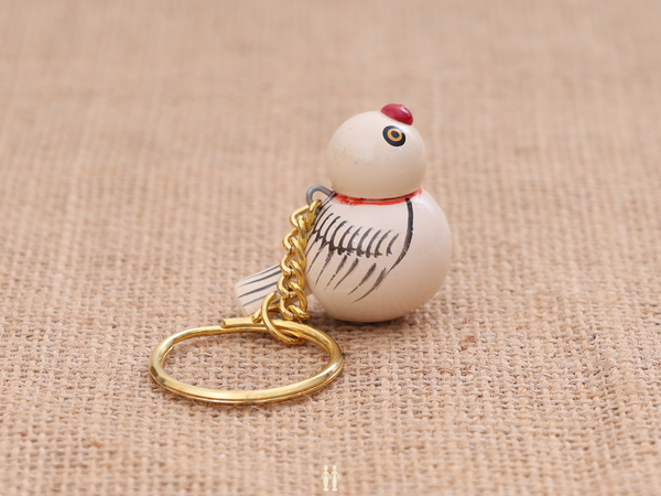 Handicraft Birds Set Of 3 Wooden Key Chain