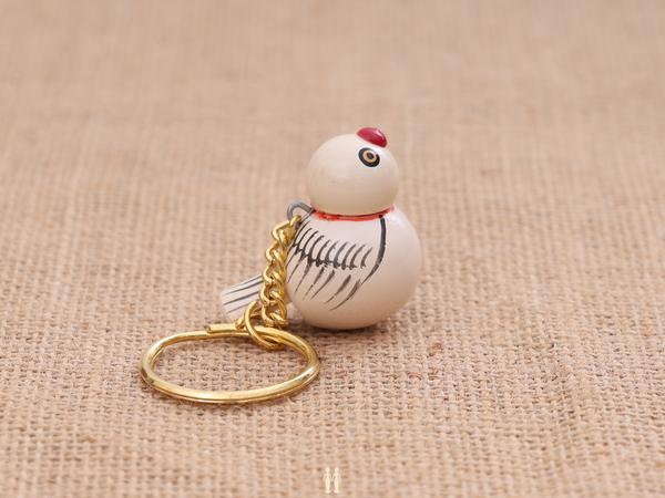 Handicraft Birds Set Of 3 Wooden Key Chain