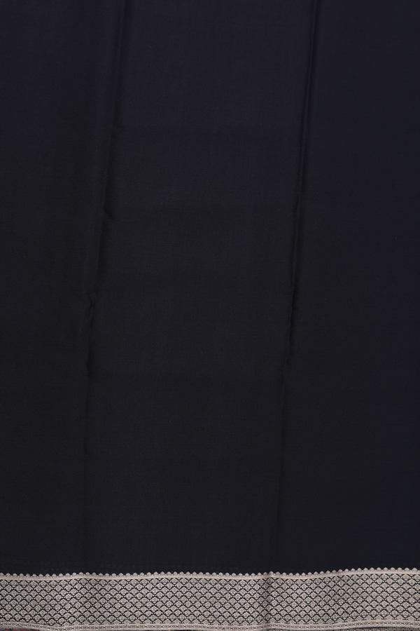 Mysore Silk Saree In Black With Polka Buttis
