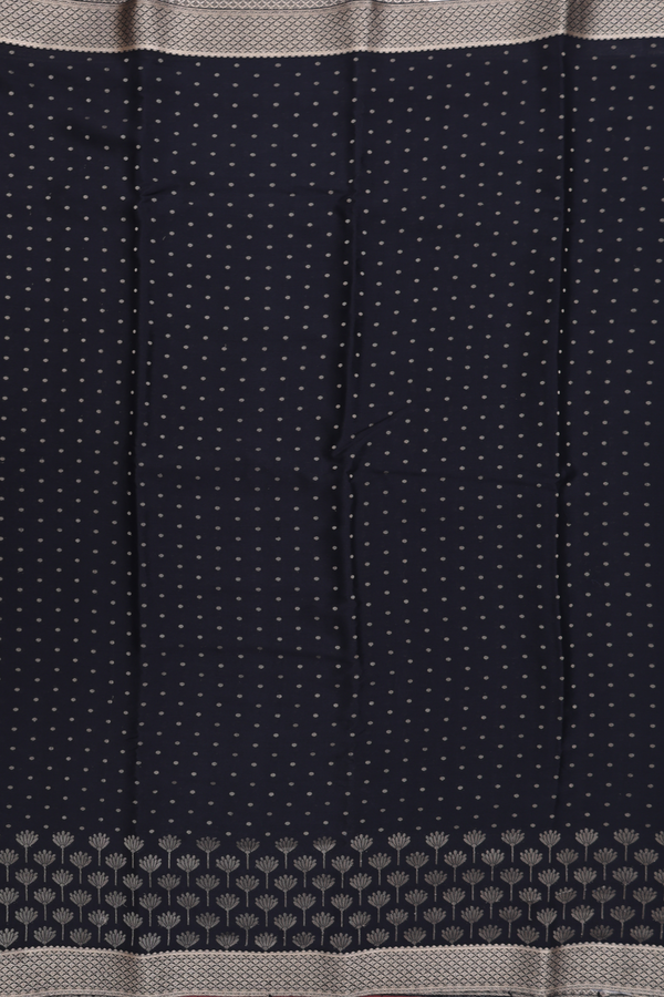 Mysore Silk Saree In Black With Polka Buttis