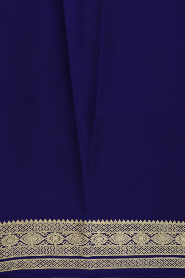 Mysore Silk Saree In Blue With Checks Design