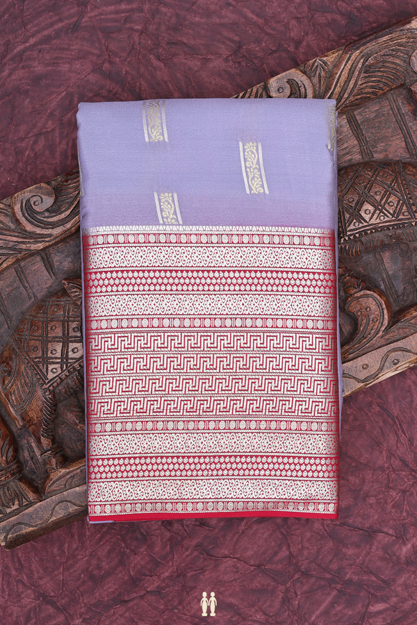 Mysore Silk Saree In Blue With Zari Buttas