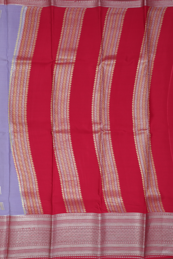 Mysore Silk Saree In Blue With Zari Buttas