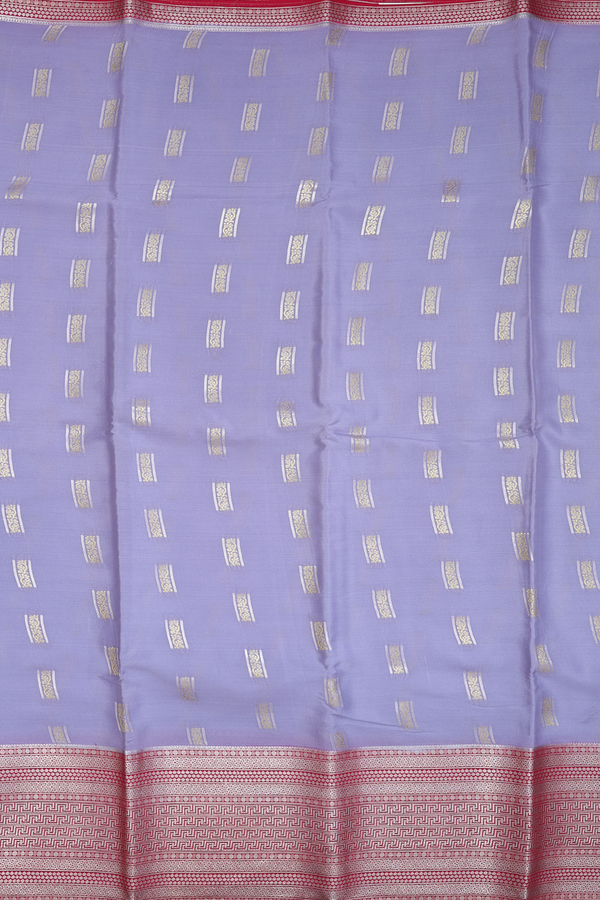 Mysore Silk Saree In Blue With Zari Buttas