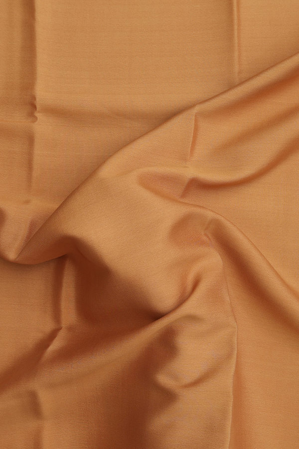Mysore Silk Saree In Brick Yellow With Contrast Border