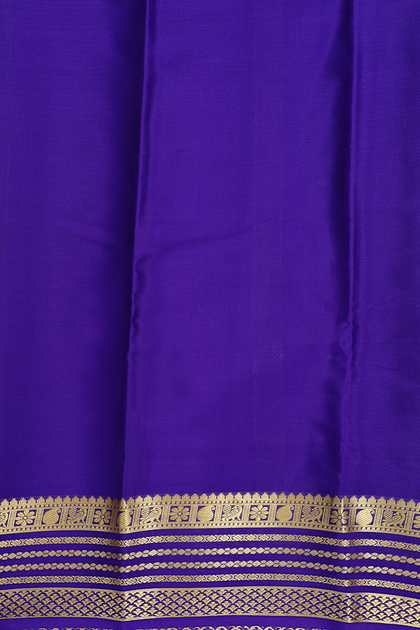 Mysore Silk Saree In Sage Green With Contrast Border