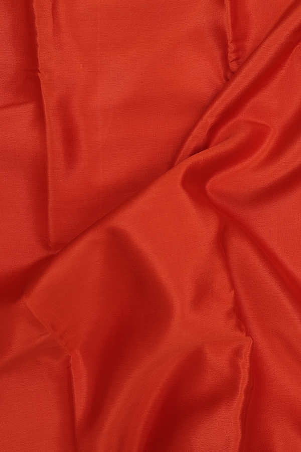 Mysore Silk Saree In Burnt Orange With Contrast Border