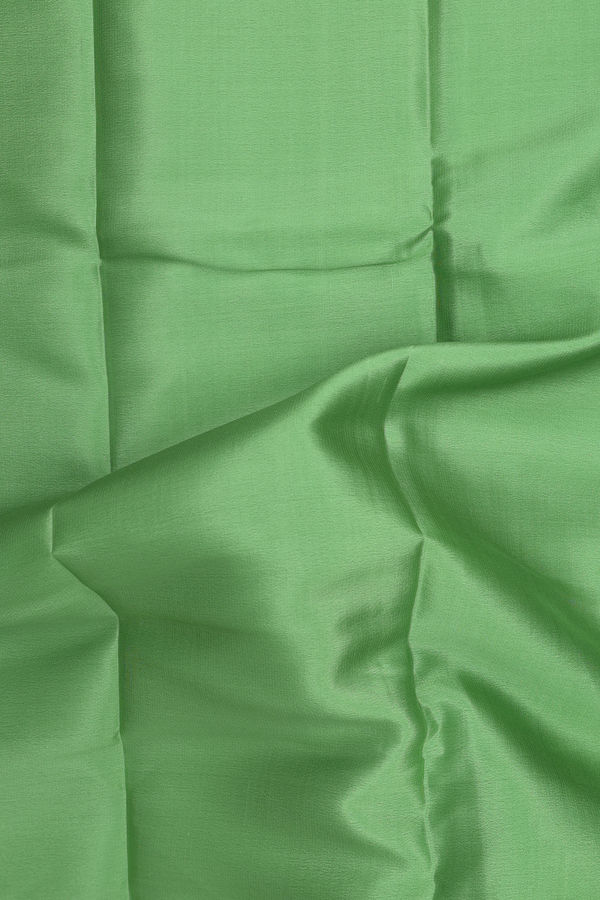 Mysore Silk Saree In Sage Green With Contrast Border