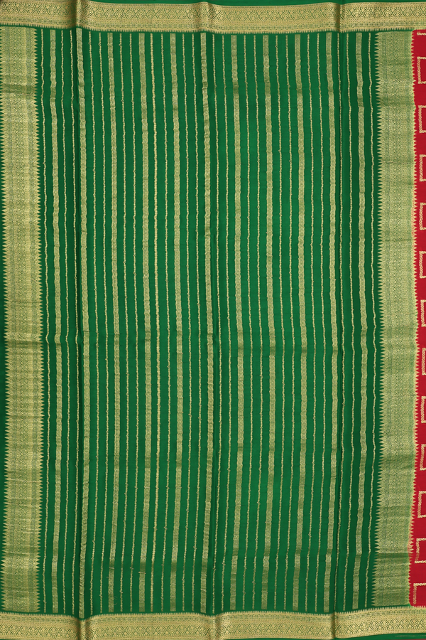 Mysore Silk Saree In Chilli Red With Allover Design