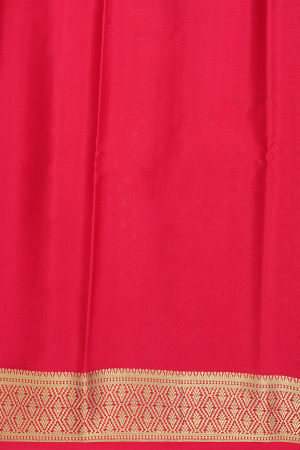 Mysore Silk Saree In Chilli Red With Checks Design