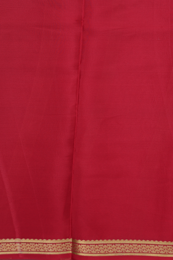 Mysore Silk Saree In Coffee Brown With Contrast Border