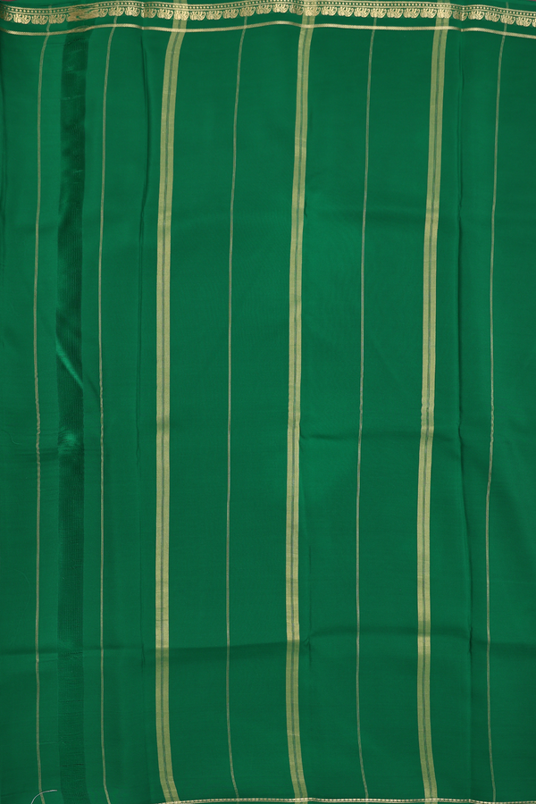 Mysore Silk Saree In Coffee Brown With Contrast Border