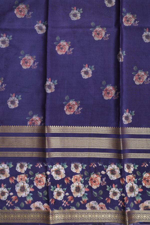 Mysore Silk Saree In Coffee Brown With Stripes Design