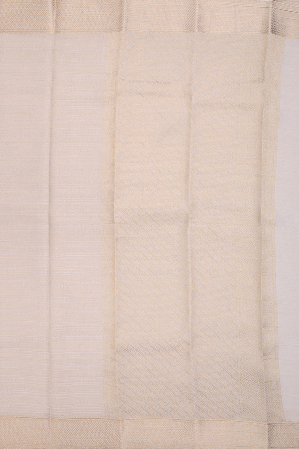 Mysore Silk Saree In Cream Color With Brocade Design