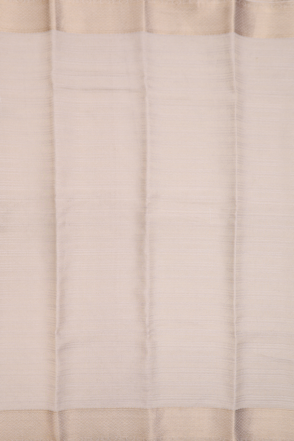 Mysore Silk Saree In Cream Color With Brocade Design