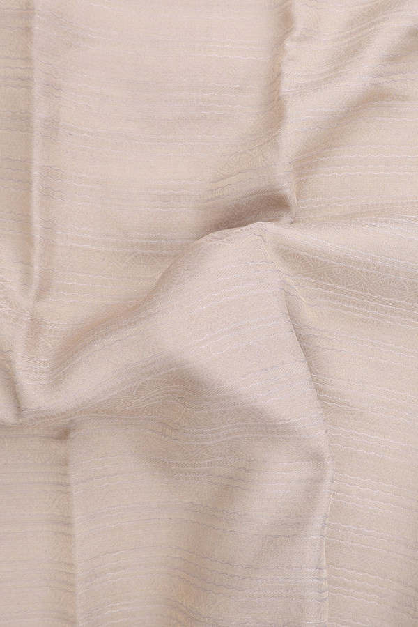 Mysore Silk Saree In Cream Color With Brocade Design