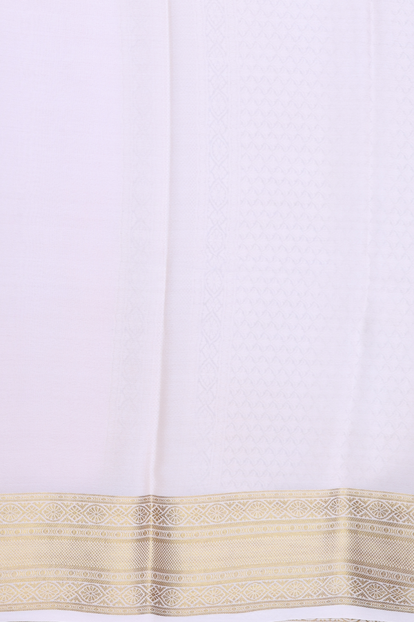 Mysore Silk Saree In Crimson Red With Brocade Design