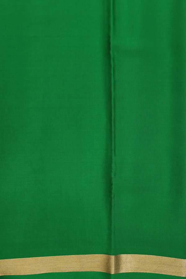 Mysore Silk Saree In Crimson Red With Contrast Border