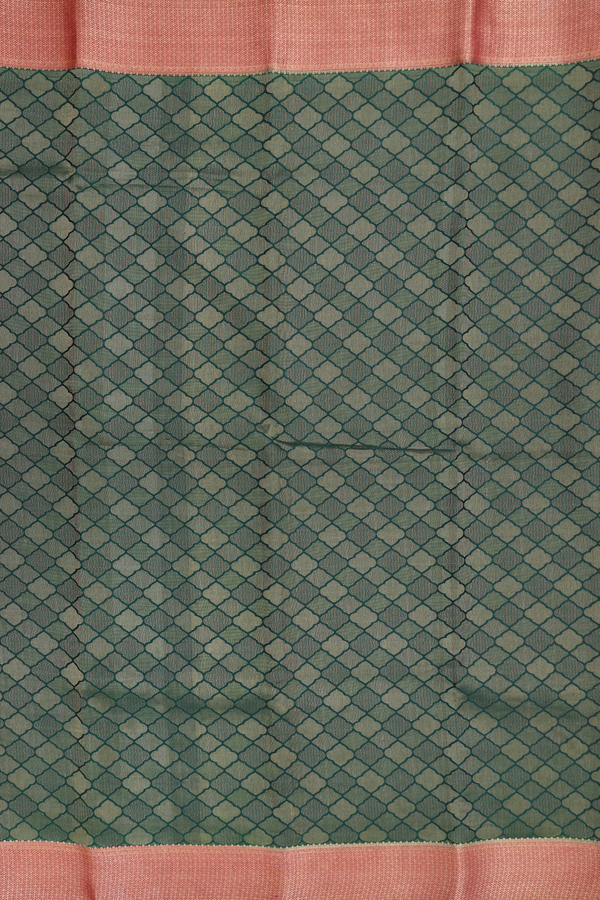 Mysore Silk Saree In Dark Green With Brocade Design