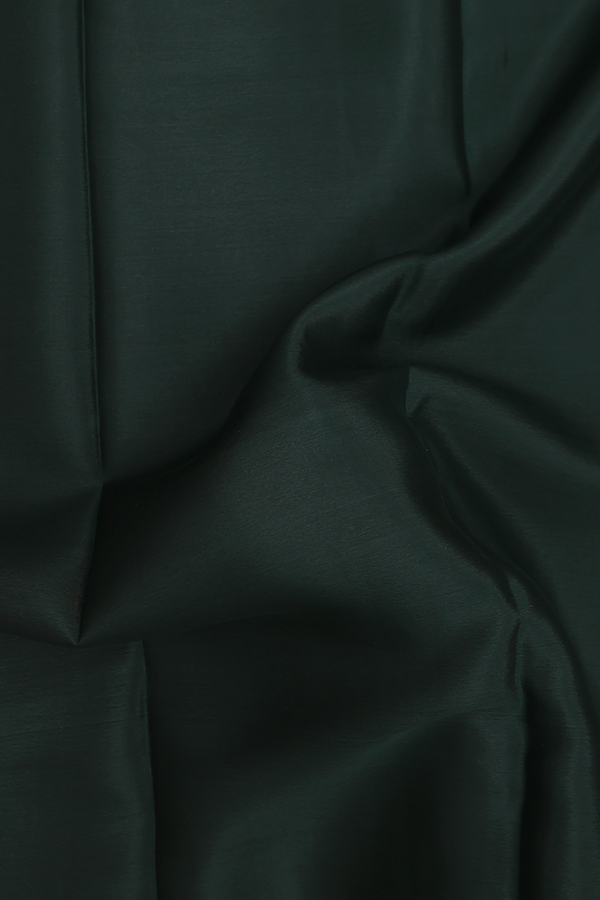 Mysore Silk Saree In Dark Green With Zari Border