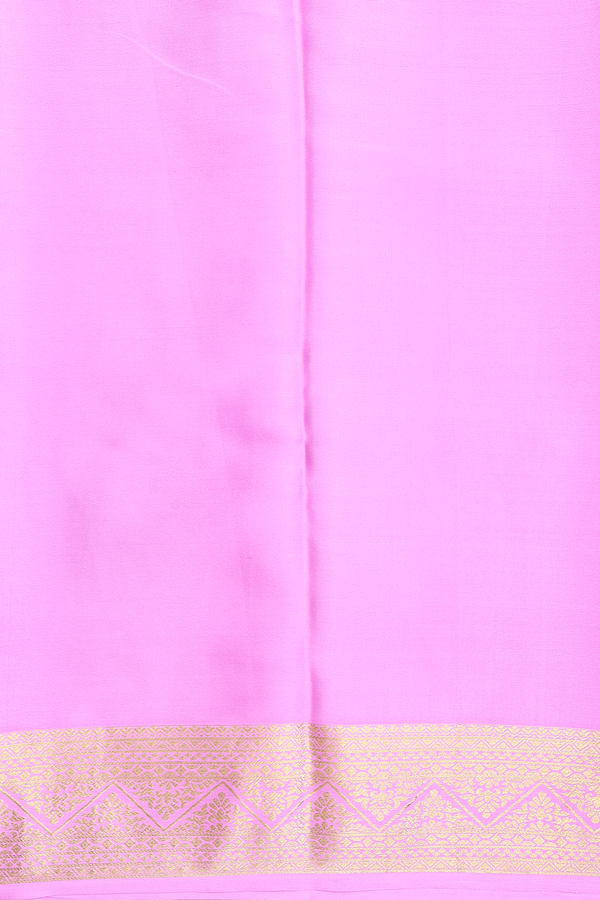 Mysore Silk Saree In Dark Green With Zari Buttas