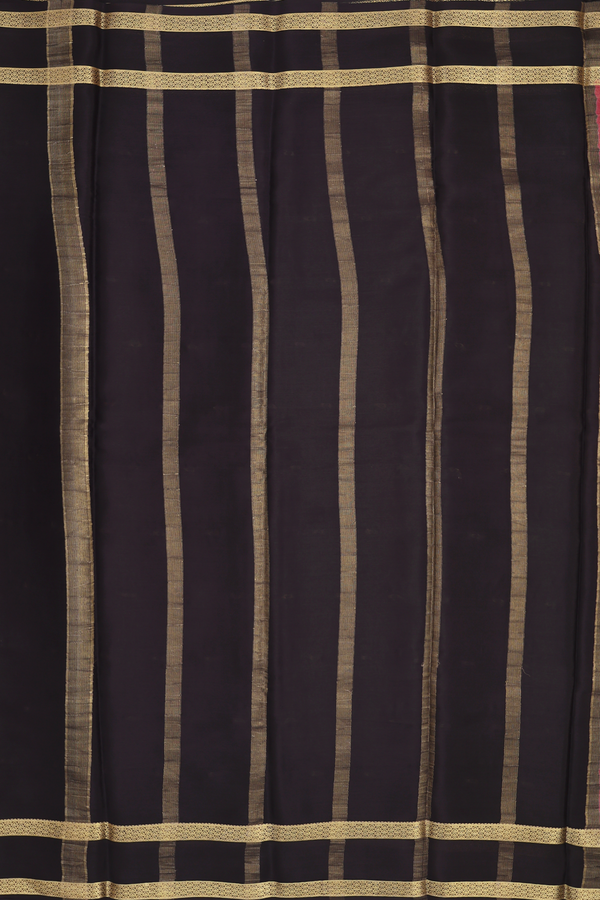 Mysore Silk Saree In Dark Pink With Zari Buttas