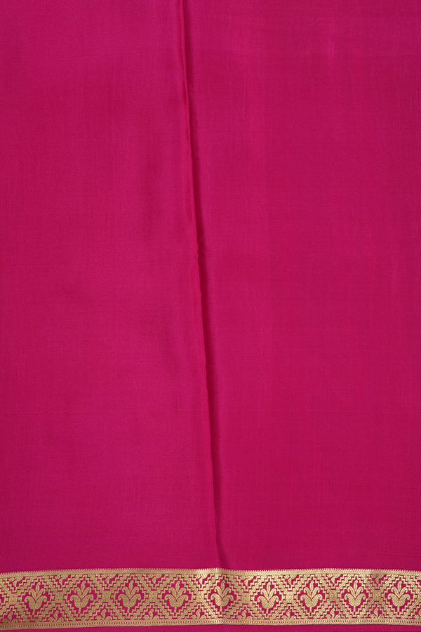 Mysore Silk Saree In Plum Purple With Zari Buttis