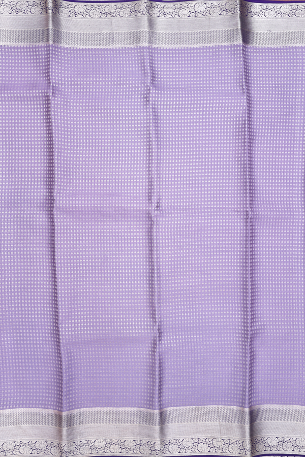 Mysore Silk Saree In Dusty Purple With Zari Buttis