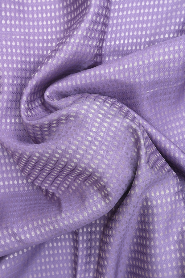 Mysore Silk Saree In Dusty Purple With Zari Buttis