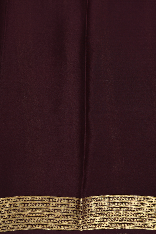 Mysore Silk Saree In Earthy Brown With Checks Design