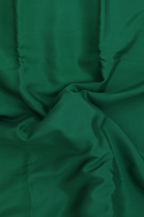 Mysore Silk Saree In Emeral Green With Floral Border
