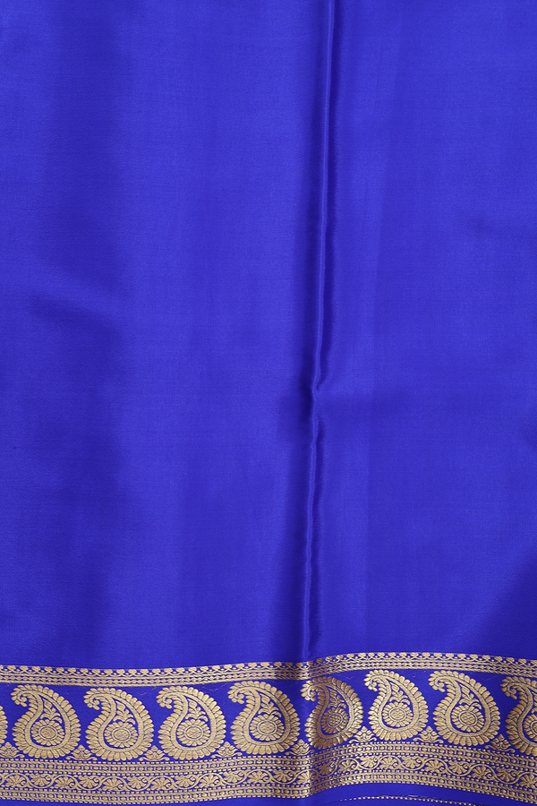 Mysore Silk Saree In Emerald Green With Checks Design