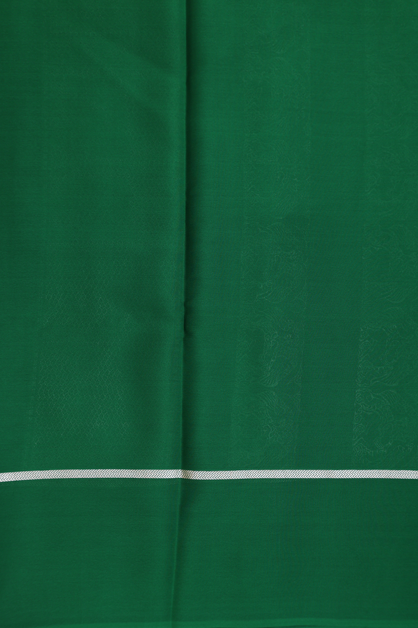 Mysore Silk Saree In Emerald Green With Stripes Design