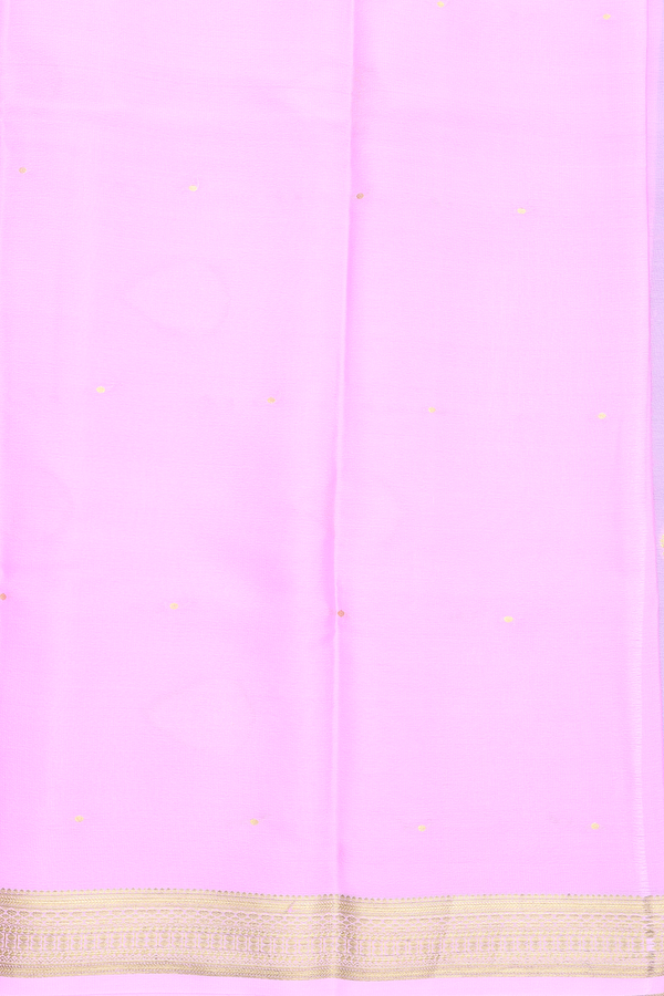 Mysore Silk Saree In Emerald Green With Zari Buttis