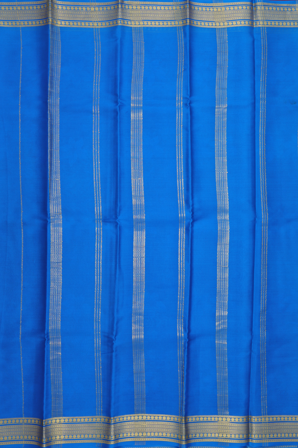 Mysore Silk Saree In Fern Green With Floral Design