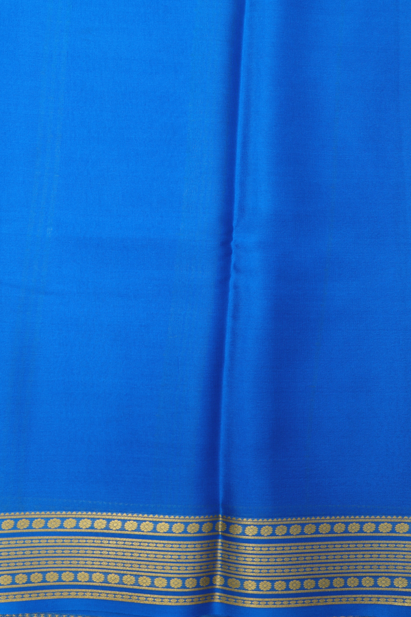 Mysore Silk Saree In Fern Green With Floral Design