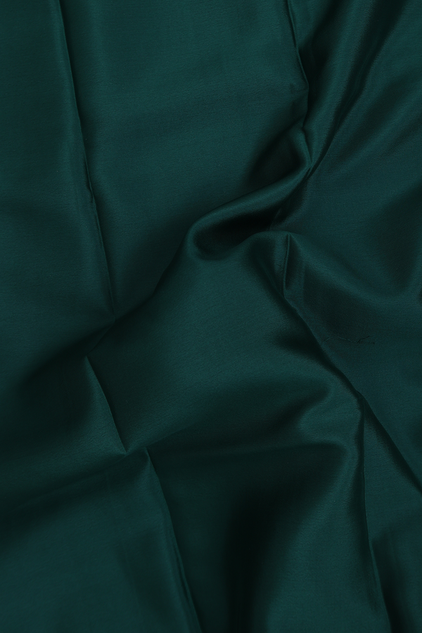 Mysore Silk Saree In Forest Green With Contrast Border