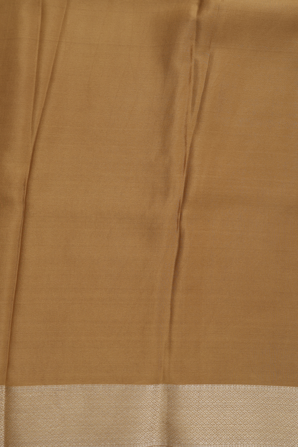 Mysore Silk Saree In Golden Brown With Brocade Design