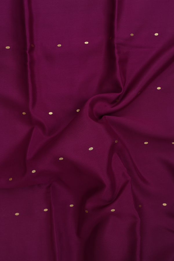 Mysore Silk Saree In Grape Purple With Zari Buttis