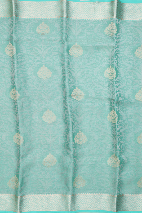 Mysore Silk Saree In Green With Allover Design