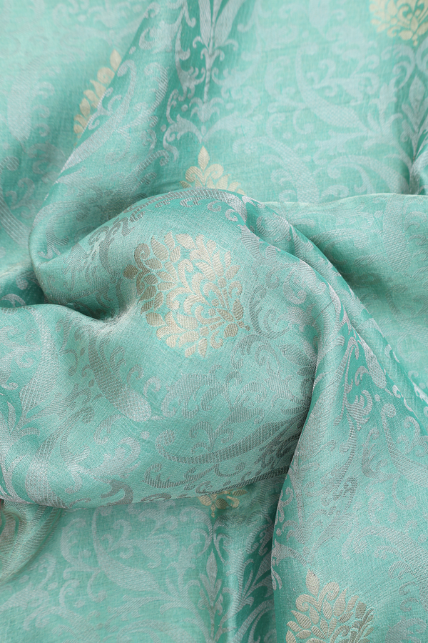 Mysore Silk Saree In Green With Allover Design