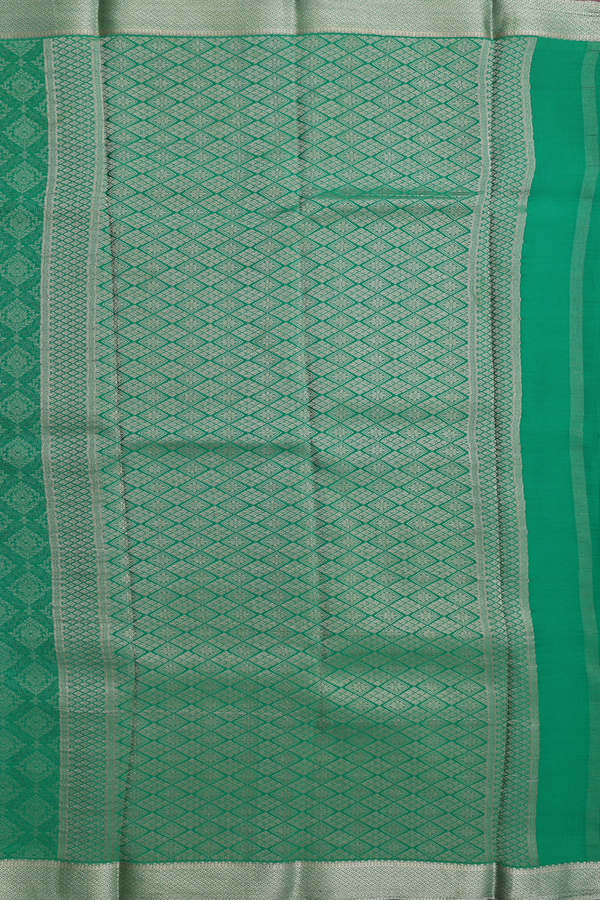 Mysore Silk Saree In Green With Brocade Design