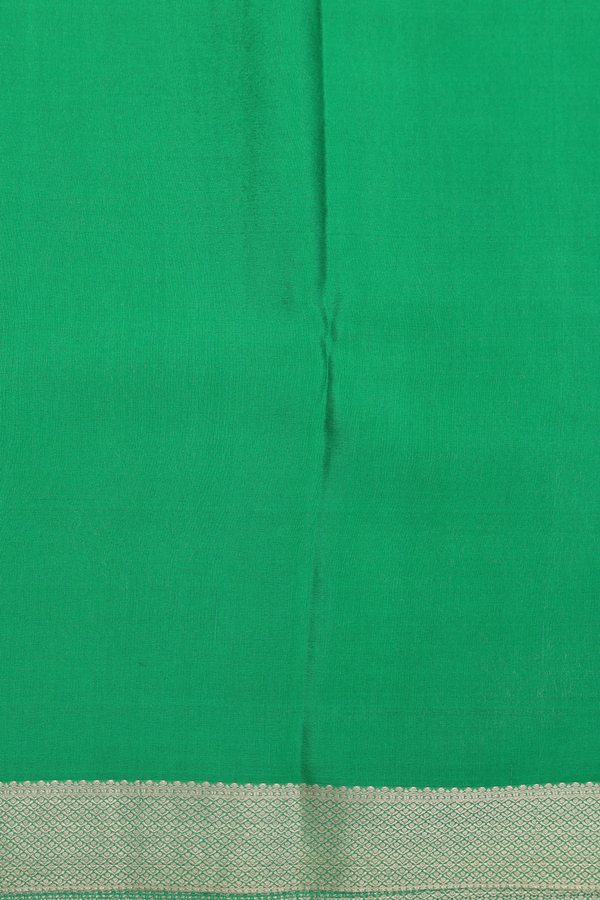Mysore Silk Saree In Green With Brocade Design