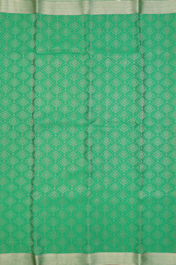 Mysore Silk Saree In Green With Brocade Design