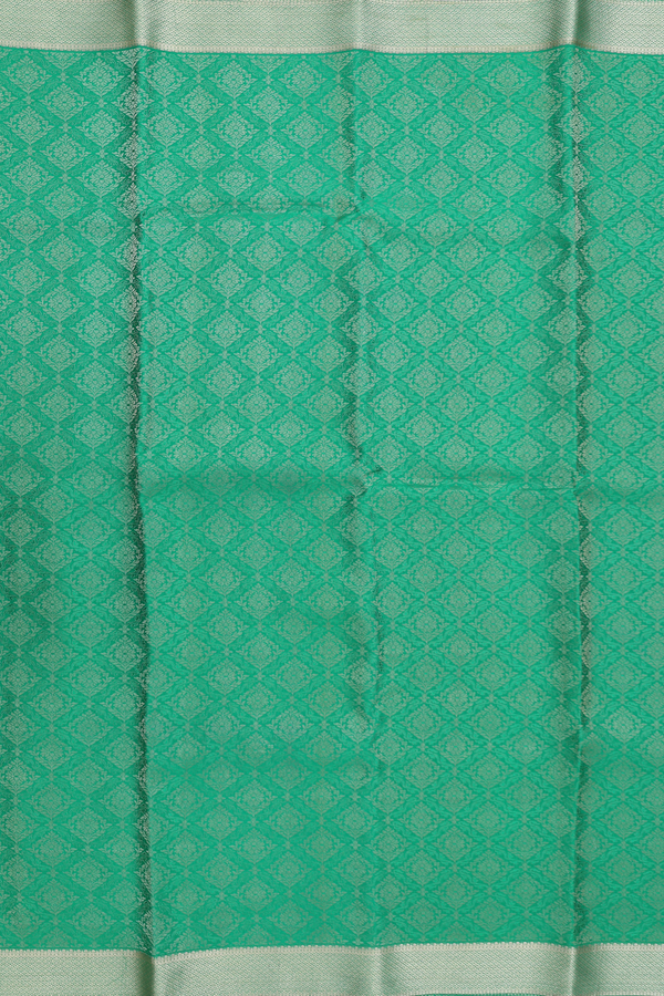 Mysore Silk Saree In Green With Brocade Design