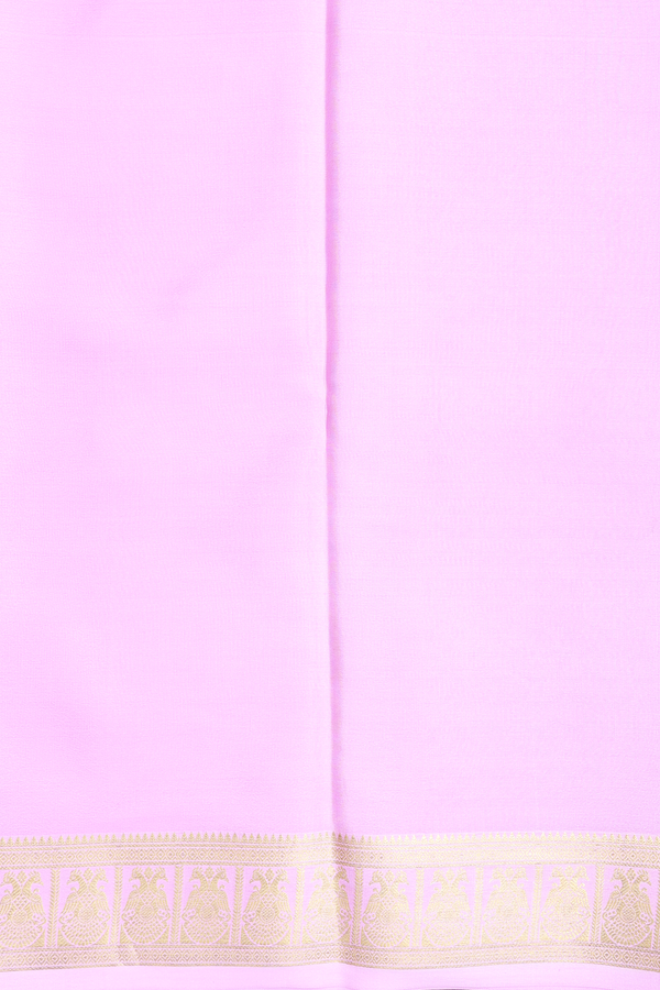 Mysore Silk Saree In Green With Contrast Border