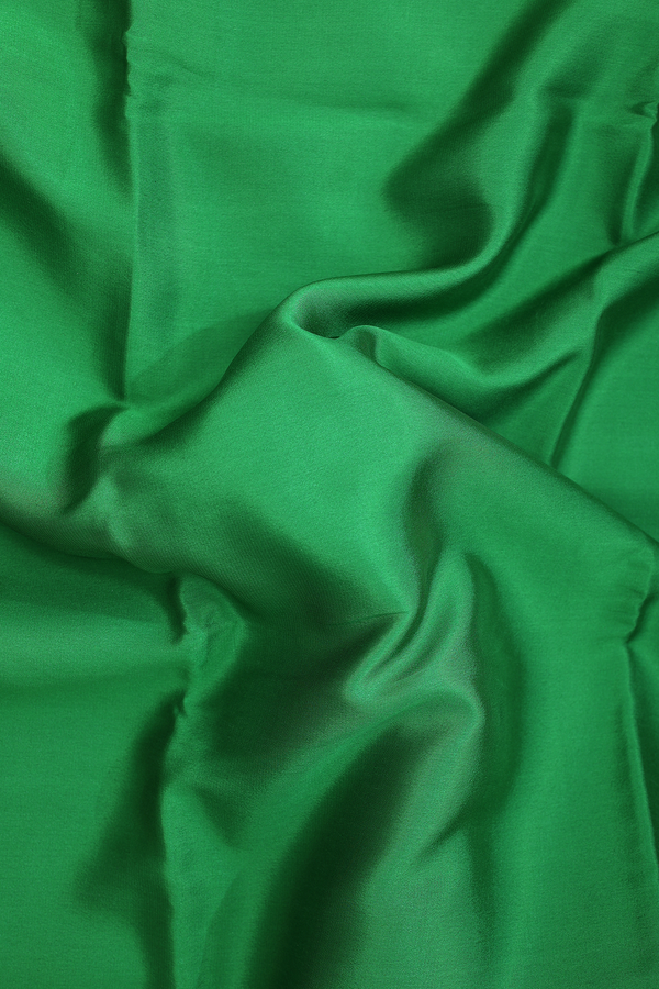 Mysore Silk Saree In Green With Contrast Border