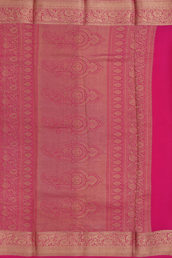 Mysore Silk Saree In Honey Yellow With Zari Buttas